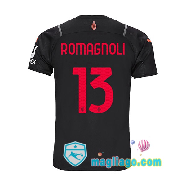 Magliago - Passione Maglie Thai Affidabili Basso Costo Online Shop | Maglia AC Milan (ROMAGNOLI 13) Uomo Terza 2021/2022