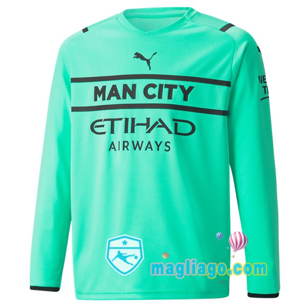 Magliago - Passione Maglie Thai Affidabili Basso Costo Online Shop | Maglia Manchester City Portiere Maniche Lunghe Verde 2021/2022
