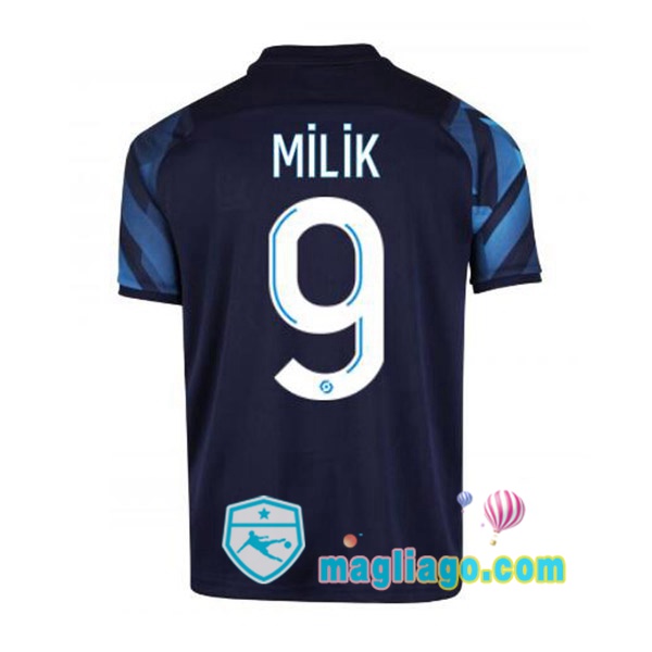 Magliago - Passione Maglie Thai Affidabili Basso Costo Online Shop | Maglia Marsiglia OM (MILIK 9) Uomo Seconda 2021/2022