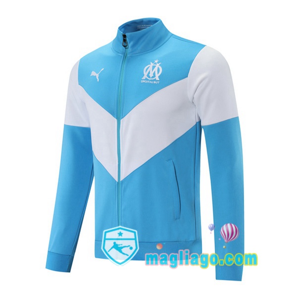 Magliago - Passione Maglie Thai Affidabili Basso Costo Online Shop | Giacca Calcio Marsiglia OM Blu Bianco 2021/2022
