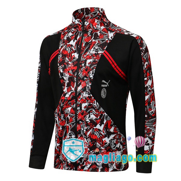 Magliago - Passione Maglie Thai Affidabili Basso Costo Online Shop | Giacca Calcio AC Milan Rosso Nero 2021/2022