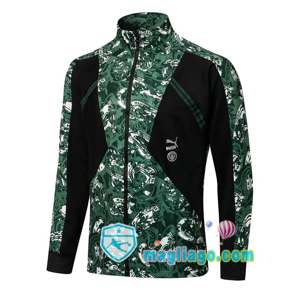 Magliago - Passione Maglie Thai Affidabili Basso Costo Online Shop | Giacca Calcio Manchester City Verde Nero 2021/2022