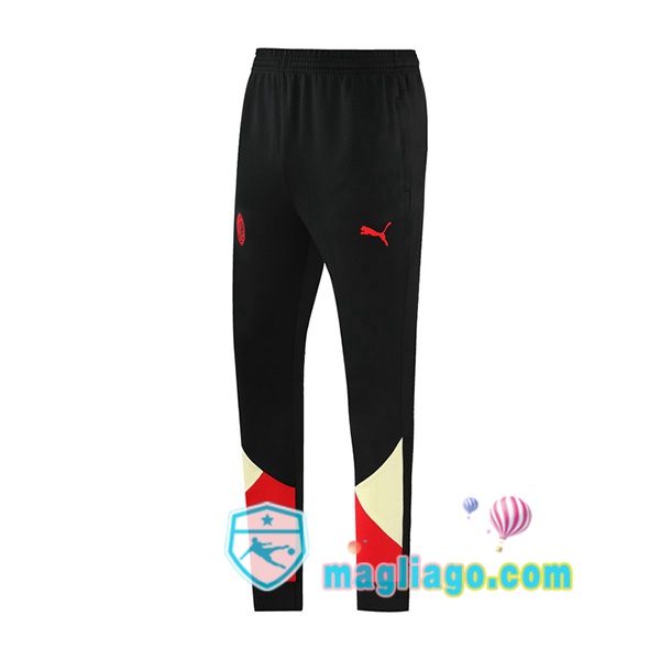 Magliago - Passione Maglie Thai Affidabili Basso Costo Online Shop | Pantaloni Da Allenamento AC Milan Nero Rosso 2021/2022