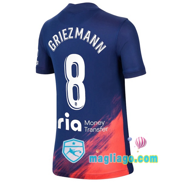 Magliago - Passione Maglie Thai Affidabili Basso Costo Online Shop | Maglia Atletico Madrid (GRIEZMANN 8) Uomo Seconda 2021/2022
