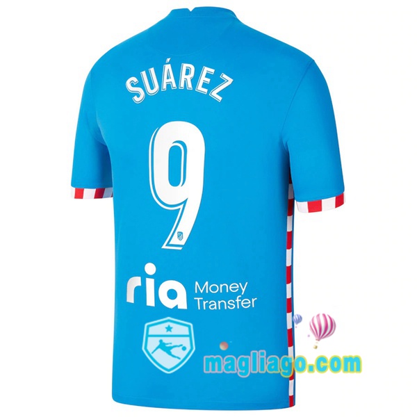 Magliago - Passione Maglie Thai Affidabili Basso Costo Online Shop | Maglia Atletico Madrid (Suárez 9) Uomo Terza 2021/2022