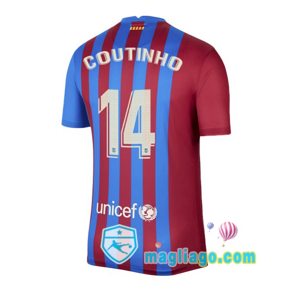 Magliago - Passione Maglie Thai Affidabili Basso Costo Online Shop | Maglia FC Barcellona (Coutinho 14) Uomo Prima 2021/2022