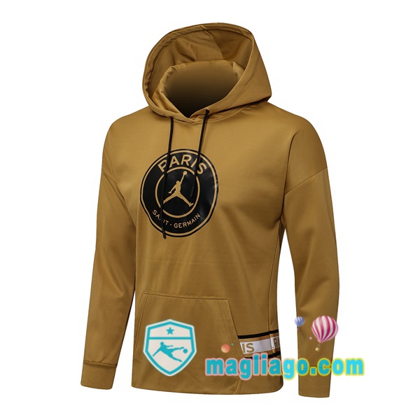 Magliago - Passione Maglie Thai Affidabili Basso Costo Online Shop | Felpa Con Cappuccio JORDAN Paris PSG Giallo 2021/2022