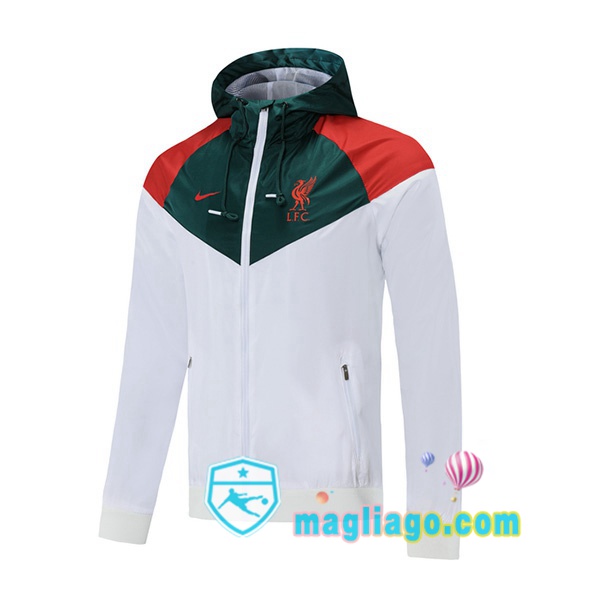 Magliago - Passione Maglie Thai Affidabili Basso Costo Online Shop | Giacca A Vento FC Liverpool Bianco 2021/2022