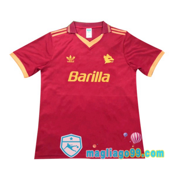 Magliago - Passione Maglie Thai Affidabili Basso Costo Online Shop | 1992-1994 Roma Prima Retro Maglia Storica Rosso
