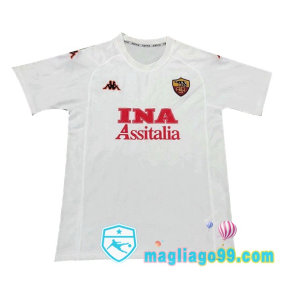 Magliago - Passione Maglie Thai Affidabili Basso Costo Online Shop | 2000-2001 Roma Seconda Retro Maglia Storica Bianco