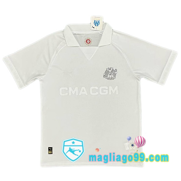 Magliago - Passione Maglie Thai Affidabili Basso Costo Online Shop | Maglia Marsiglia OM Edizione 125° Anniversario Bianco 2024/2025