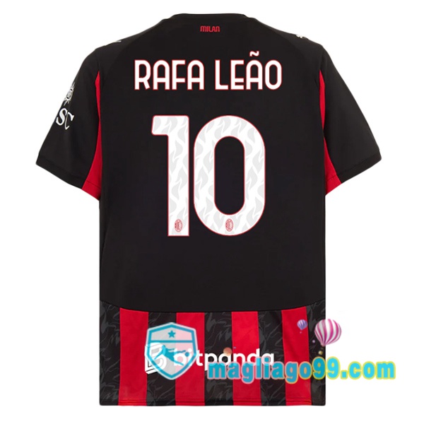 Magliago - Passione Maglie Thai Affidabili Basso Costo Online Shop | Maglia AC Milan (Rafa Leão 10) Prima Rosso Nero 2025/2026