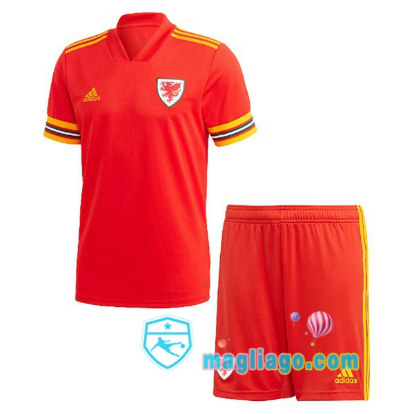 Nazionale Maglia Galles Bambino Prima 2020/2021