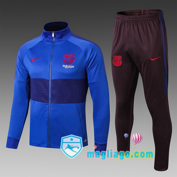 Magliago - Passione Maglie Thai Affidabili Basso Costo Online Shop | Giacca Da Allenamento FC Barcellona Bambino Blu 2019/2020