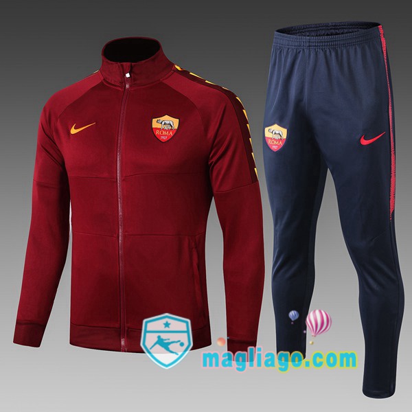 Magliago - Passione Maglie Thai Affidabili Basso Costo Online Shop | Giacca Da Allenamento AS Roma Bambino Brown 2019/2020
