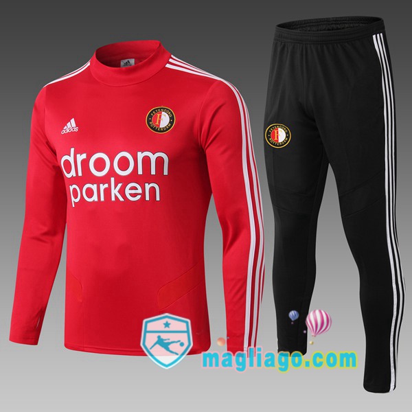 Magliago - Passione Maglie Thai Affidabili Basso Costo Online Shop | Giacca Da Allenamento Feyenoord Rotterdam Bambino Rosso 2019/2020