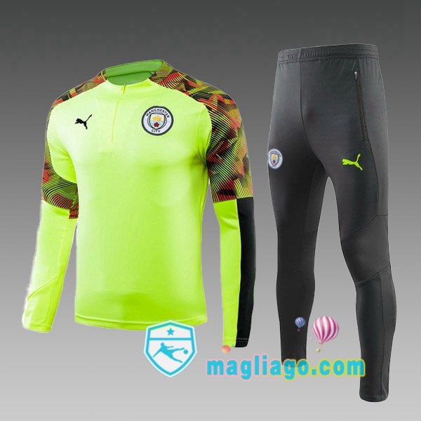 Magliago - Passione Maglie Thai Affidabili Basso Costo Online Shop | Felpa Con Cappuccio Manchester City Bambino Verde 2019/2020