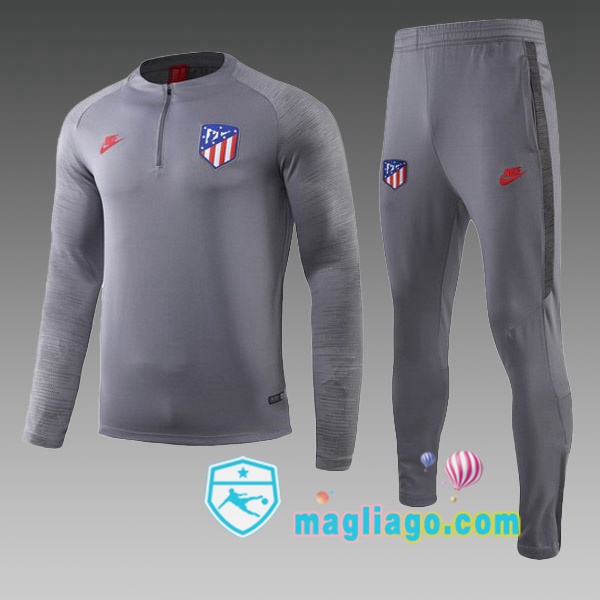 Magliago - Passione Maglie Thai Affidabili Basso Costo Online Shop | Felpa Con Cappuccio Atletico Madrid Bambino Grigio 2019/2020