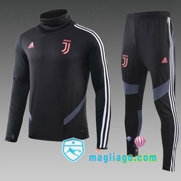 Magliago - Passione Maglie Thai Affidabili Basso Costo Online Shop | Felpa Con Cappuccio Juventus Bambino Nero Collo Alto 2019/2020