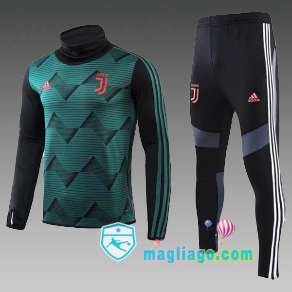 Magliago - Passione Maglie Thai Affidabili Basso Costo Online Shop | Felpa Con Cappuccio Juventus Bambino Verde Collo Alto 2019/2020