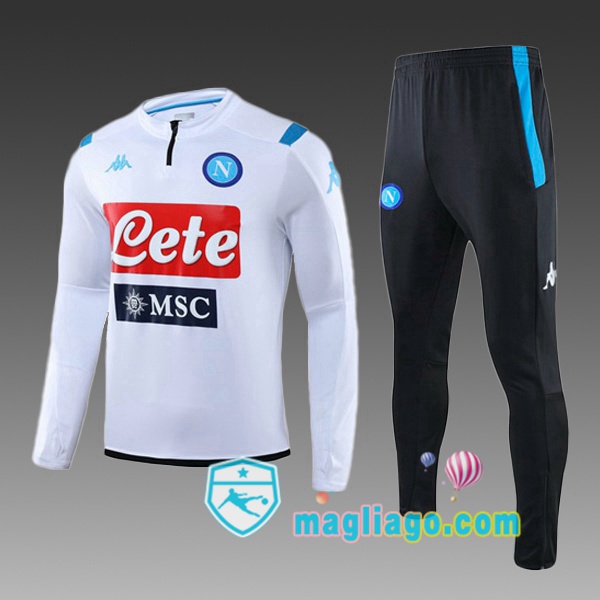 Magliago - Passione Maglie Thai Affidabili Basso Costo Online Shop | Tuta da Allenamento SSC Napoli Bambino Bianco 2019/2020