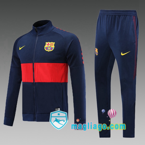 Magliago - Passione Maglie Thai Affidabili Basso Costo Online Shop | Giacca Da Allenamento FC Barcellona Bambino Blu Reale Rosso 2019/2020