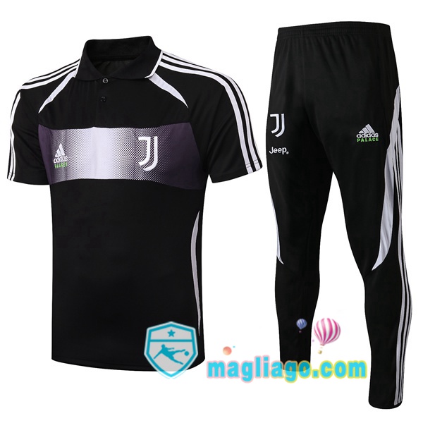 Magliago - Passione Maglie Thai Affidabili Basso Costo Online Shop | Juventus Adidas X Palace Edizione Collaborativa Polo Maglia Uomo + Pantaloni Nero 2019/2020