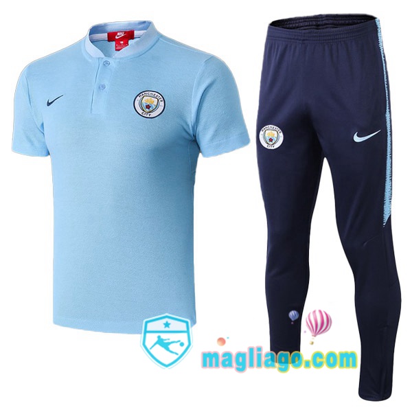 Magliago - Passione Maglie Thai Affidabili Basso Costo Online Shop | Manchester City Polo Maglia Uomo + Pantaloni Blu 2019/2020