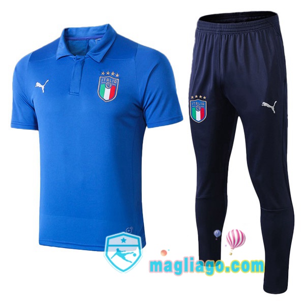 Magliago - Passione Maglie Thai Affidabili Basso Costo Online Shop | Italia Polo Maglia Uomo + Pantaloni Blu 2019/2020