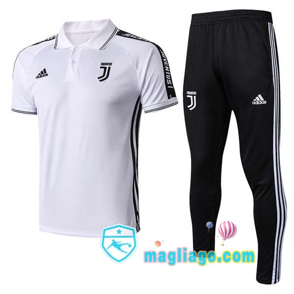 Magliago - Passione Maglie Thai Affidabili Basso Costo Online Shop | Juventus Polo Maglia Uomo + Pantaloni Bianco 2019/2020