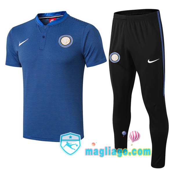 Magliago - Passione Maglie Thai Affidabili Basso Costo Online Shop | Inter Milan Polo Maglia Uomo + Pantaloni Blu 2019/2020