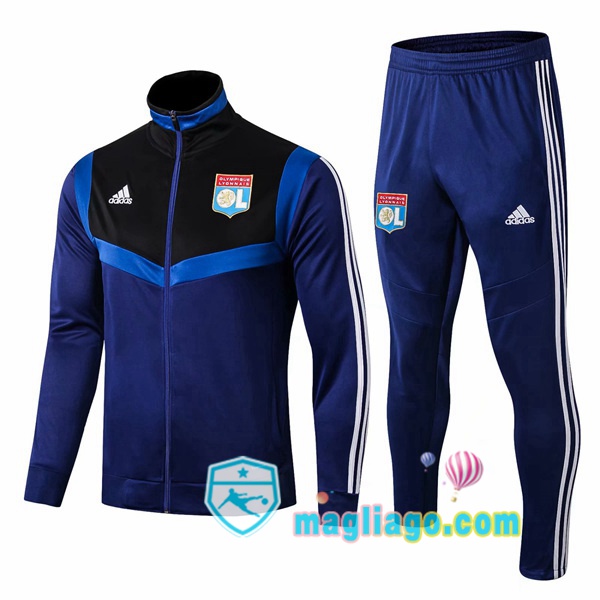 Magliago - Passione Maglie Thai Affidabili Basso Costo Online Shop | Giacca Da Allenamento Lyon OL Blu Nero 2019/2020