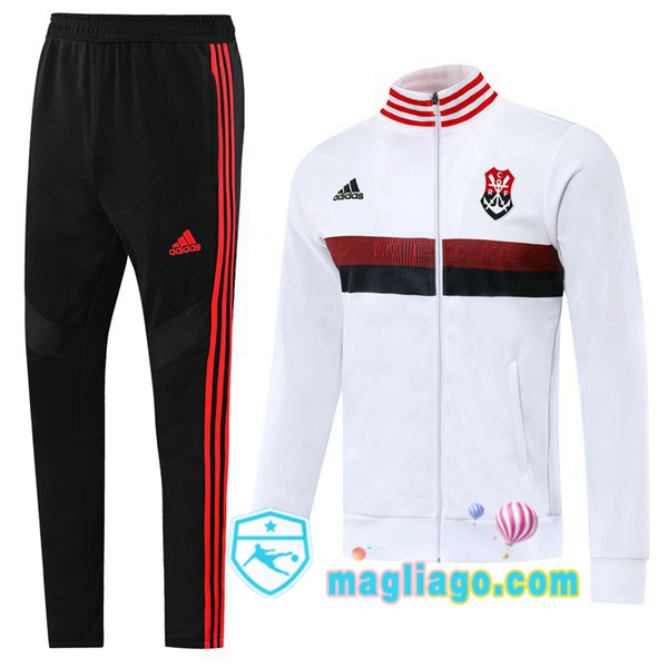 Magliago - Passione Maglie Thai Affidabili Basso Costo Online Shop | Giacca Da Allenamento Flamengo Bianco 2019/2020