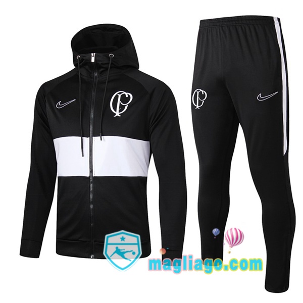Magliago - Passione Maglie Thai Affidabili Basso Costo Online Shop | Felpa Con Cappuccio Corinthians Nero 2019/2020