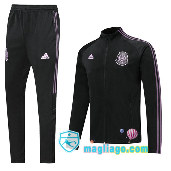 Magliago - Passione Maglie Thai Affidabili Basso Costo Online Shop | Giacca Da Allenamento Messico Nero Porpora 2019/2020