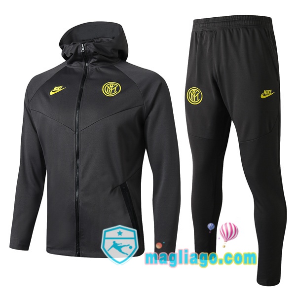 Magliago - Passione Maglie Thai Affidabili Basso Costo Online Shop | Felpa Con Cappuccio Inter Milan Grigio 2019/2020