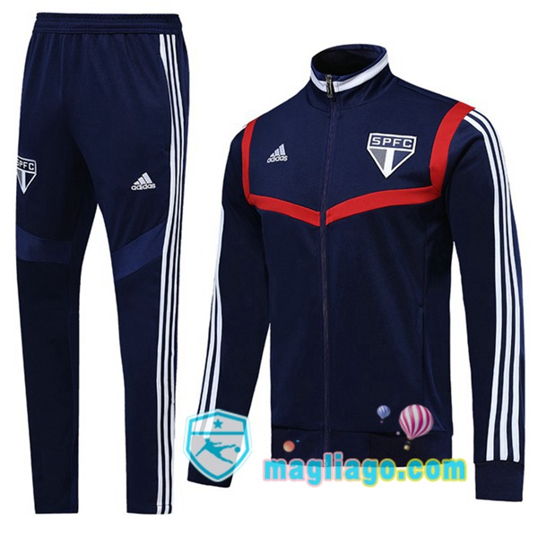 Magliago - Passione Maglie Thai Affidabili Basso Costo Online Shop | Giacca Da Allenamento Sao paulo FC Blu 2019/2020