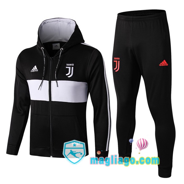 Magliago - Passione Maglie Thai Affidabili Basso Costo Online Shop | Felpa Con Cappuccio Juventus Nero Bianco 2019/2020