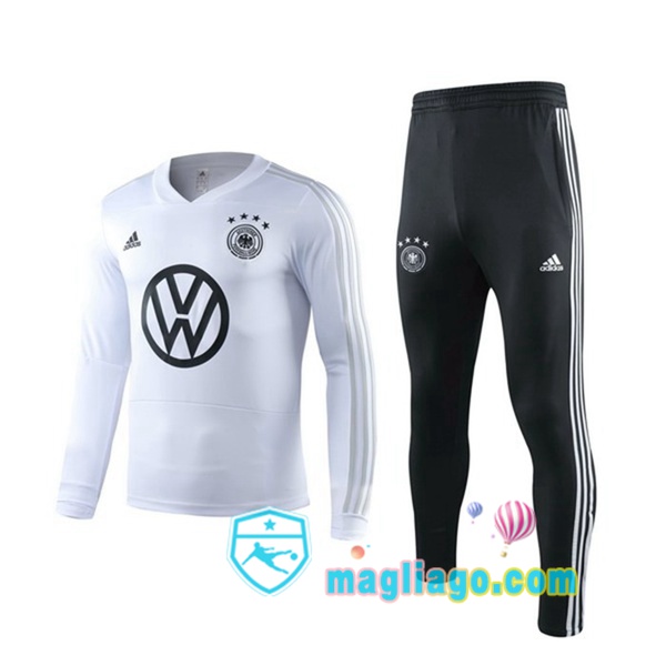 Magliago - Passione Maglie Thai Affidabili Basso Costo Online Shop | Maglie Allenamento Germania + Pantaloni Bianco Maniche Lunghe 2019/2020