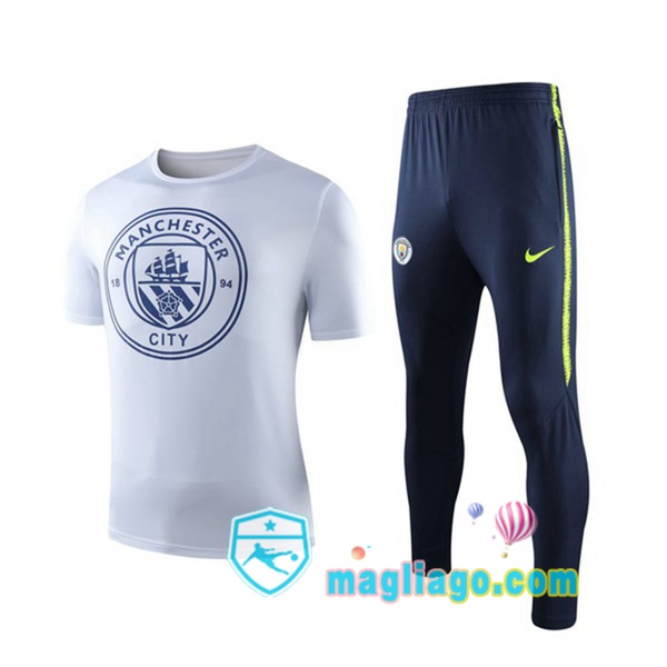 Magliago - Passione Maglie Thai Affidabili Basso Costo Online Shop | Maglie Allenamento Manchester City + Pantaloni Bianco 2019/2020