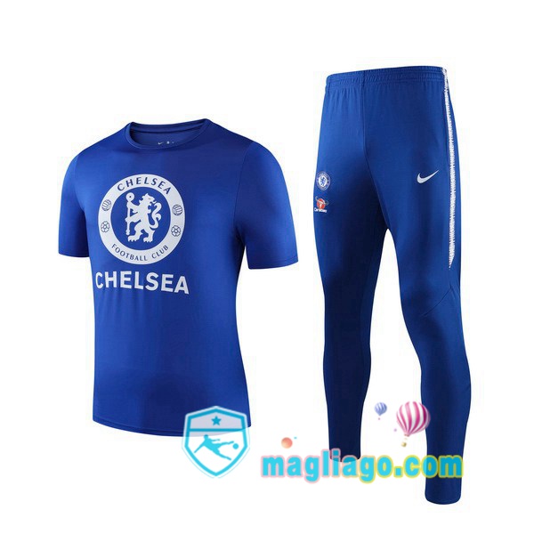 Magliago - Passione Maglie Thai Affidabili Basso Costo Online Shop | Maglie Allenamento FC Chelsea + Pantaloni Blu 2019/2020