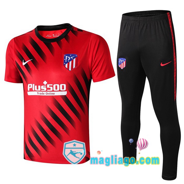 Magliago - Passione Maglie Thai Affidabili Basso Costo Online Shop | Maglie Allenamento Atletico Madrid + Pantaloni Rosso Nero 2019/2020