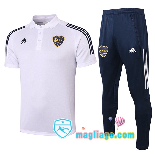 Magliago - Passione Maglie Thai Affidabili Basso Costo Online Shop | Boca Juniors Polo Maglia Uomo + Pantaloni Bianco 2020/2021
