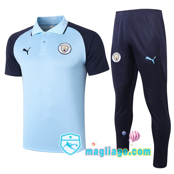 Magliago - Passione Maglie Thai Affidabili Basso Costo Online Shop | Manchester City Polo Maglia Uomo + Pantaloni Blu 2020/2021
