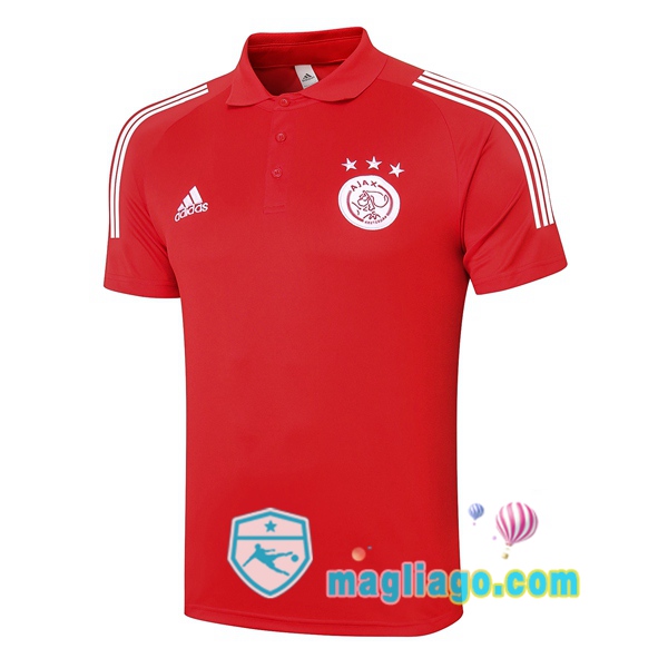 Magliago - Passione Maglie Thai Affidabili Basso Costo Online Shop | AFC Ajax Polo Maglia Uomo Rosso 2020/2021