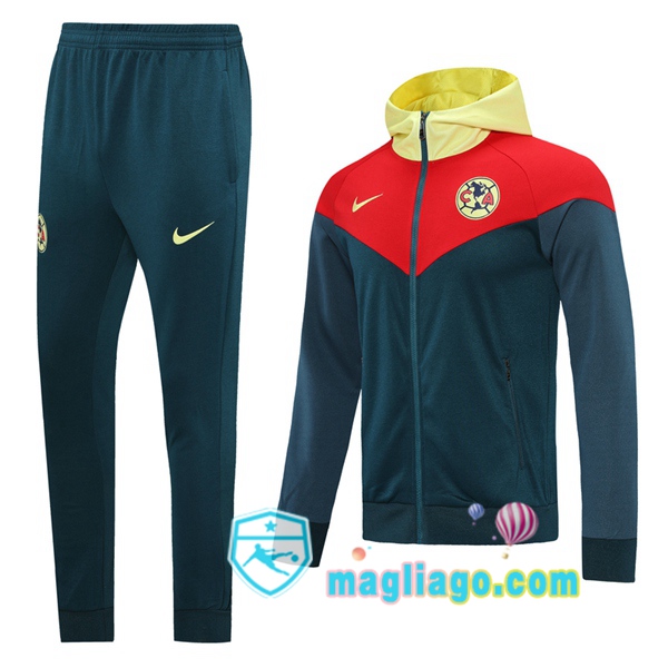 Magliago - Passione Maglie Thai Affidabili Basso Costo Online Shop | Giacca Con Cappuccio Club America Blu Royal Rosso Giallo 2020/2021