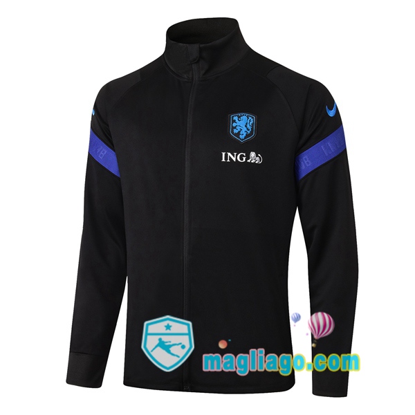 Magliago - Passione Maglie Thai Affidabili Basso Costo Online Shop | Giacca Calcio Paesi Bassi Nero 2020/2021