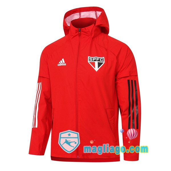 Magliago - Passione Maglie Thai Affidabili Basso Costo Online Shop | Giacca A Vento Sao Paulo FC Rosso 2020/2021