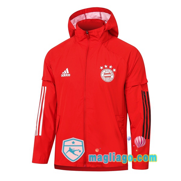 Magliago - Passione Maglie Thai Affidabili Basso Costo Online Shop | Giacca A Vento Bayern Monaco Rosso 2020/2021