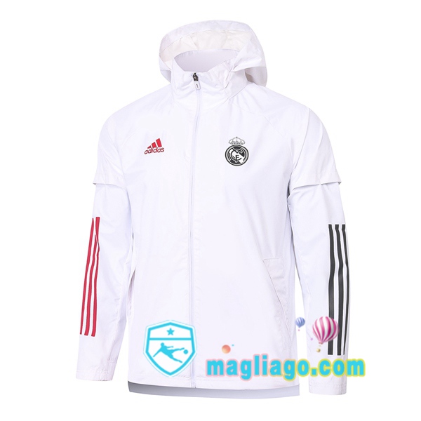 Magliago - Passione Maglie Thai Affidabili Basso Costo Online Shop | Giacca A Vento Real Madrid Bianco 2020/2021